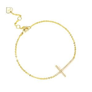 NWT 14k Goldplate Cross bracelet